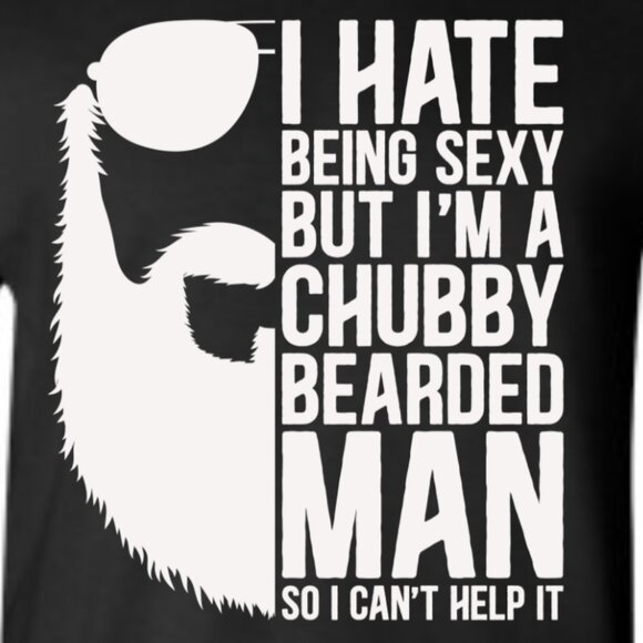 Men's Sexy Chubby Bearded Man Tee Shirt - Picture 3 of 3